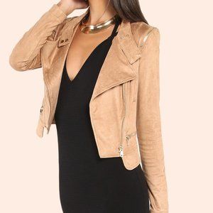 SHEIN Suede Moto Jacket COCO